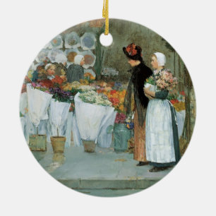 Ornamento De Cerâmica Na Florista por Childe Hassam, Arte Fino Vintage