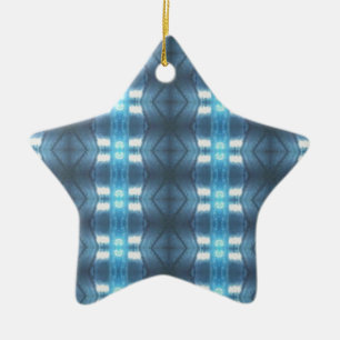 Ornamento De Cerâmica Na moda Dark e Azul Claro Ouros