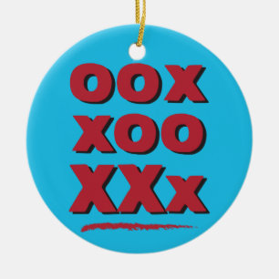 Ornamento De Cerâmica Nacho Libre Hug Hug Kiss Kiss Ornament