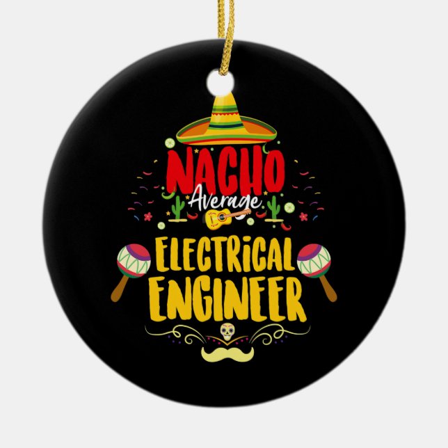 Ornamento De Cerâmica Nacho Média Mexicana de Engenheiros Elétricos Cinc (Frente)