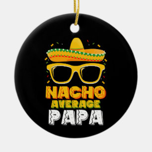 Ornamento De Cerâmica Nacho Médio Papai Família Cinco De Maio