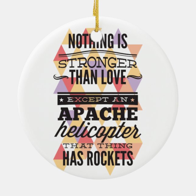 Ornamento De Cerâmica Nada é mais forte do que o amor (Traseira)