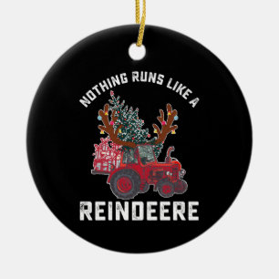 Ornamento De Cerâmica Nada Funciona Como Um Trator Rena Rena