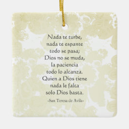 Ornamento De Cerâmica "Nada te turbe" Rua Teresa de Avila English/Spain