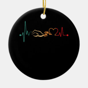 Ornamento De Cerâmica Nadação Vintage Swimmer Pulso Presente Retroativ