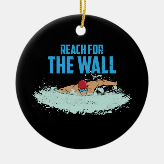 Ornamento De Cerâmica Nadador Nadador Nadador (Frente)