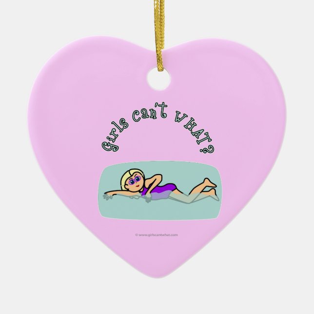 Ornamento De Cerâmica Nadadora (Frente)