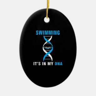 Ornamento De Cerâmica Nadar É No Meu DNA, Engraçado Swimer, Nadar Lega