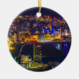 Ornamento De Cerâmica Nagasaki Japão à noite