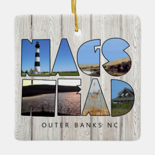 Ornamento De Cerâmica Nags Head - Outer Banks NC Metal Ornament