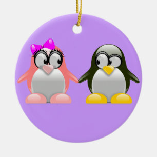 Ornamento De Cerâmica Namorados do geek do computador: Amor do linguagem