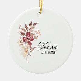 Ornamento De Cerâmica Nana Est. Year – New Grandma Milestone