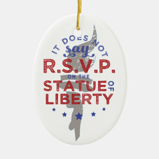 Ornamento De Cerâmica Não Está Escrito RSVP na Estátua da Liberdade