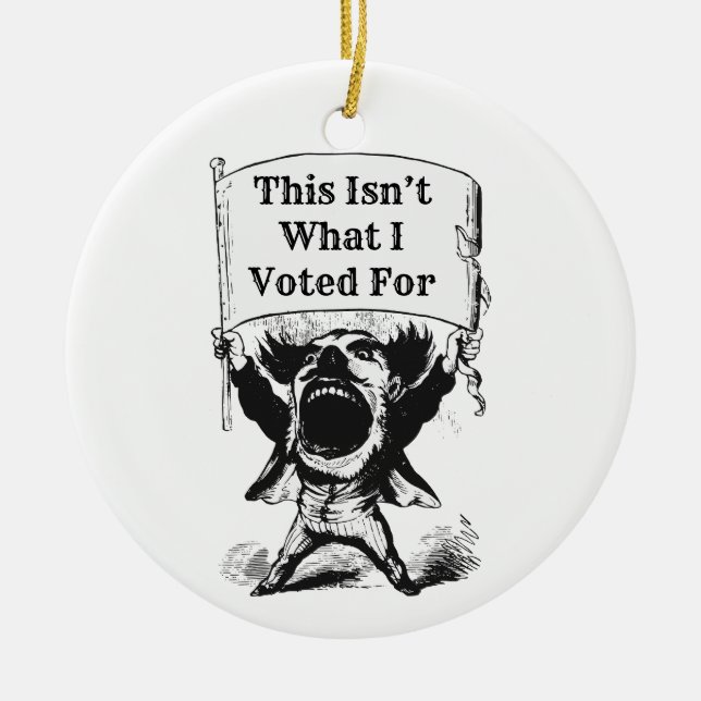 Ornamento De Cerâmica Não foi por isso que votei (Frente)