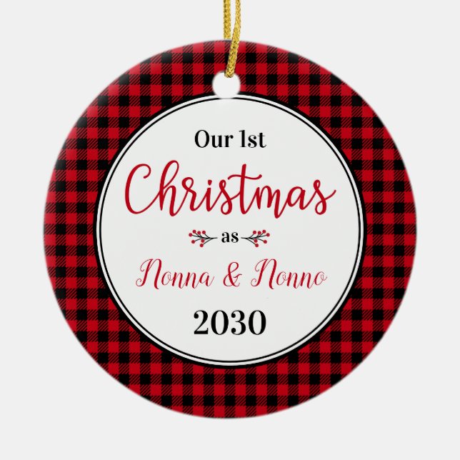 Ornamento De Cerâmica Não Foto de Natal de 1rua (Frente)