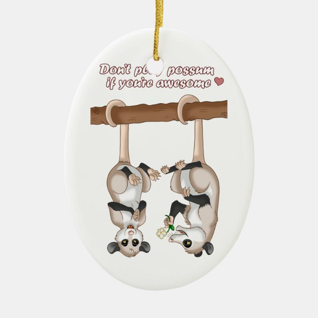 Ornamento De Cerâmica Não jogue o gambá se você é impressionante (Frente)