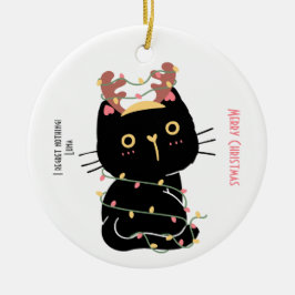 Ornamento De Cerâmica não me arrependo de nada natal feliz