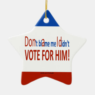 Ornamento De Cerâmica Não me responsabilize que eu não votei para ele!