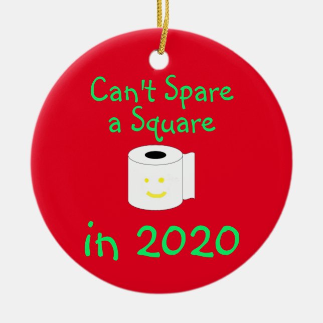 Ornamento De Cerâmica Não posso poupar uma praça em 2020 (Frente)