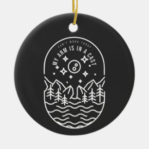 Ornamento De Cerâmica Não Posso Trabalhar Hoje Meu Braço Está Engessado