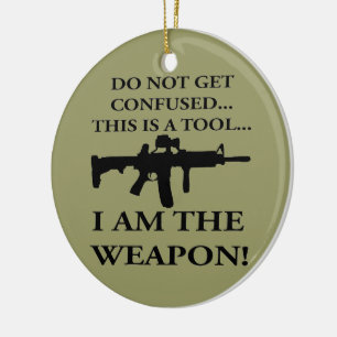 Ornamento De Cerâmica Não Se Confunda Este Rifle É Uma Ferramenta Que 