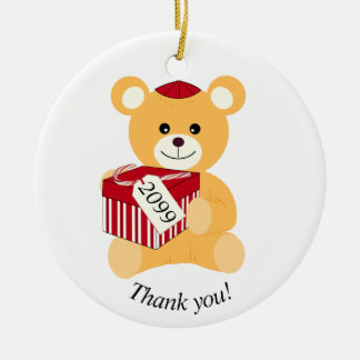 Ornamento De Cerâmica Não se esqueça de dizer "Obrigado!" Urso de Pelúci