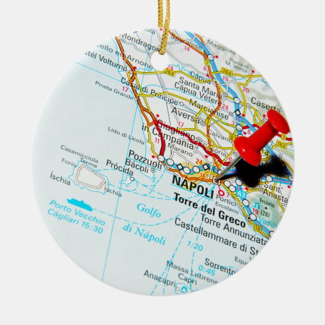 Ornamento De Cerâmica Napoli (Nápoles), Itália (Frente)