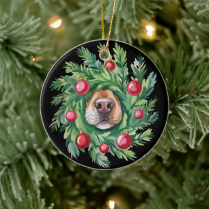 Ornamento De Cerâmica Nariz de Cachorro Fofo Natal Mãe de Cachorro Festa