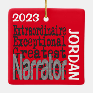 Ornamento De Cerâmica Narrador Extraordinário PERSONALIZADO