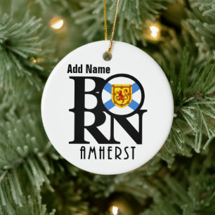 Ornamento De Cerâmica NASCER Amherst Personalizável