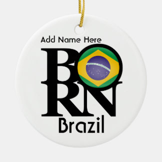 Ornamento De Cerâmica NASCER Brasil Personalizado