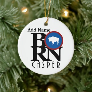 Ornamento De Cerâmica NASCER Casper Wyoming Personalizável