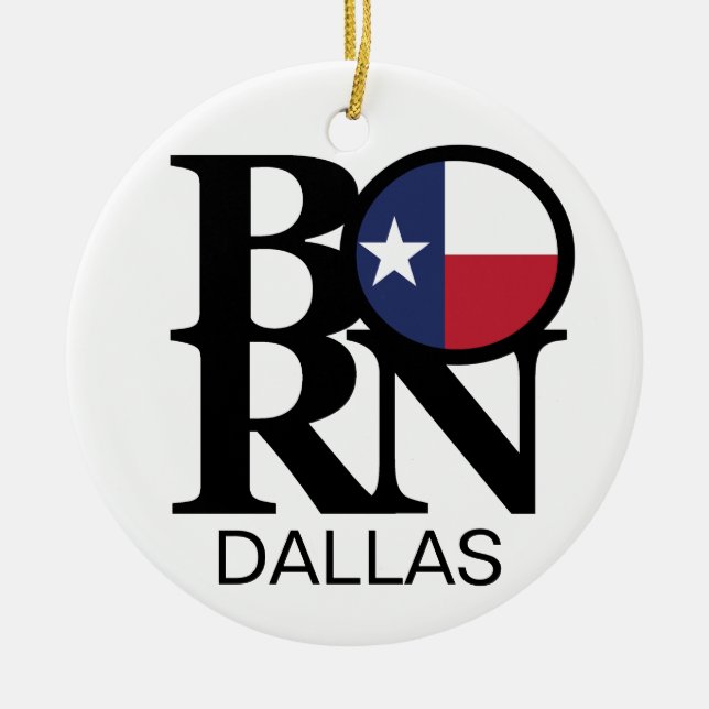 Ornamento De Cerâmica NASCER Dallas (Frente)