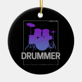 Ornamento De Cerâmica Nascer de Drummer a ser para membro de Banda do Pe