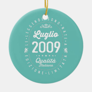 Ornamento De Cerâmica Nascer De Legendas Em Julho De 2009 13 Aniversário