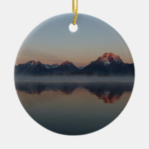 Ornamento De Cerâmica Nascer do sol no parque nacional grande de Teton