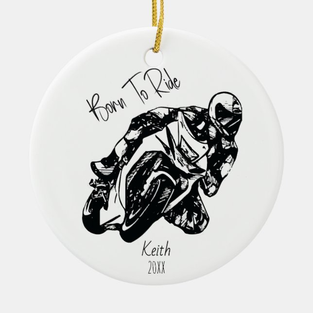 Ornamento De Cerâmica Nascer Para Andar Nome Personalizado (Frente)