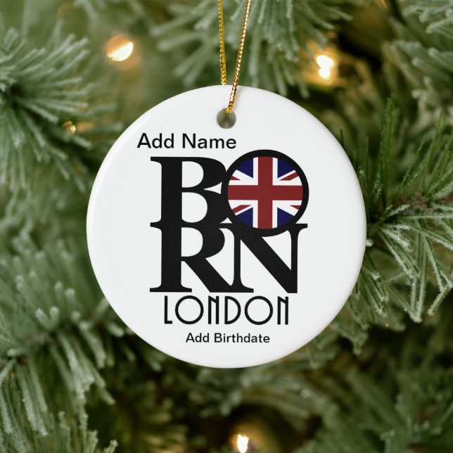Ornamento De Cerâmica Nascer personalizável Londres Cerâmica Ornament (Árvore)