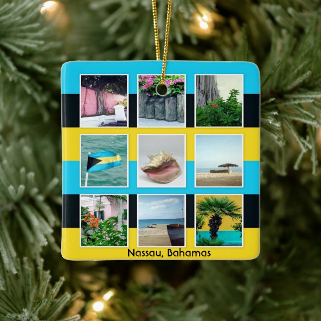 Ornamento De Cerâmica Nassau, Bahamas (Árvore)