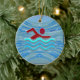 Ornamento De Cerâmica Natação da malhação NVN254 do exercício do nadador (Tree)