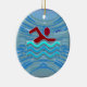 Ornamento De Cerâmica Natação da malhação NVN254 do exercício do nadador (Right)
