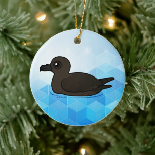 Ornamento De Cerâmica natação de Shearwater de Natal Birdormente