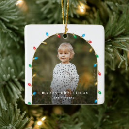 Ornamento De Cerâmica Natais vintages acende o arco de fotos