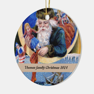 Ornamento De Cerâmica Natais vintages Retroativos Xmas Personalizados