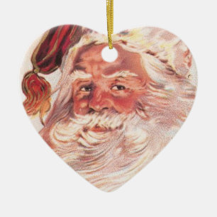 Ornamento De Cerâmica natais vintages Santa Claus