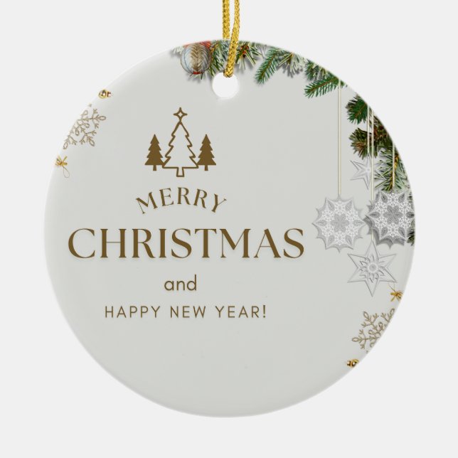 Ornamento De Cerâmica Natal 6 (Frente)