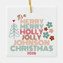 Natal Alegre Alegre Holly Jolly Retrô