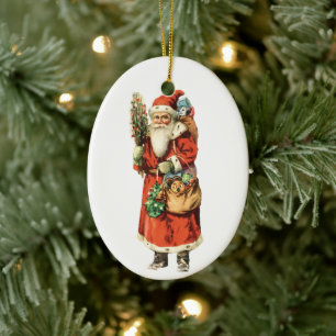 Ornamento De Cerâmica Natal Antigo, Imagem Recortada de Papai Noel