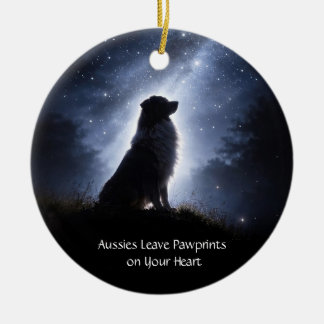 Ornamento De Cerâmica Natal Australiano Shepherd ou Aussie Feriado