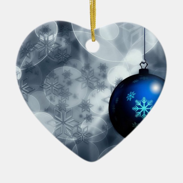 Ornamento De Cerâmica Natal brilhante (Frente)